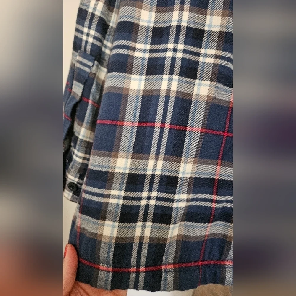 L.L.BEAN Men's Fleece-Lined Flannel Shirt, Traditional Fit. Classic Navy.Size XL